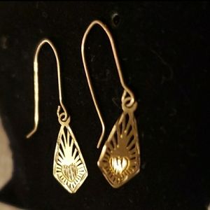 Gold Dangle Earrings-Sold